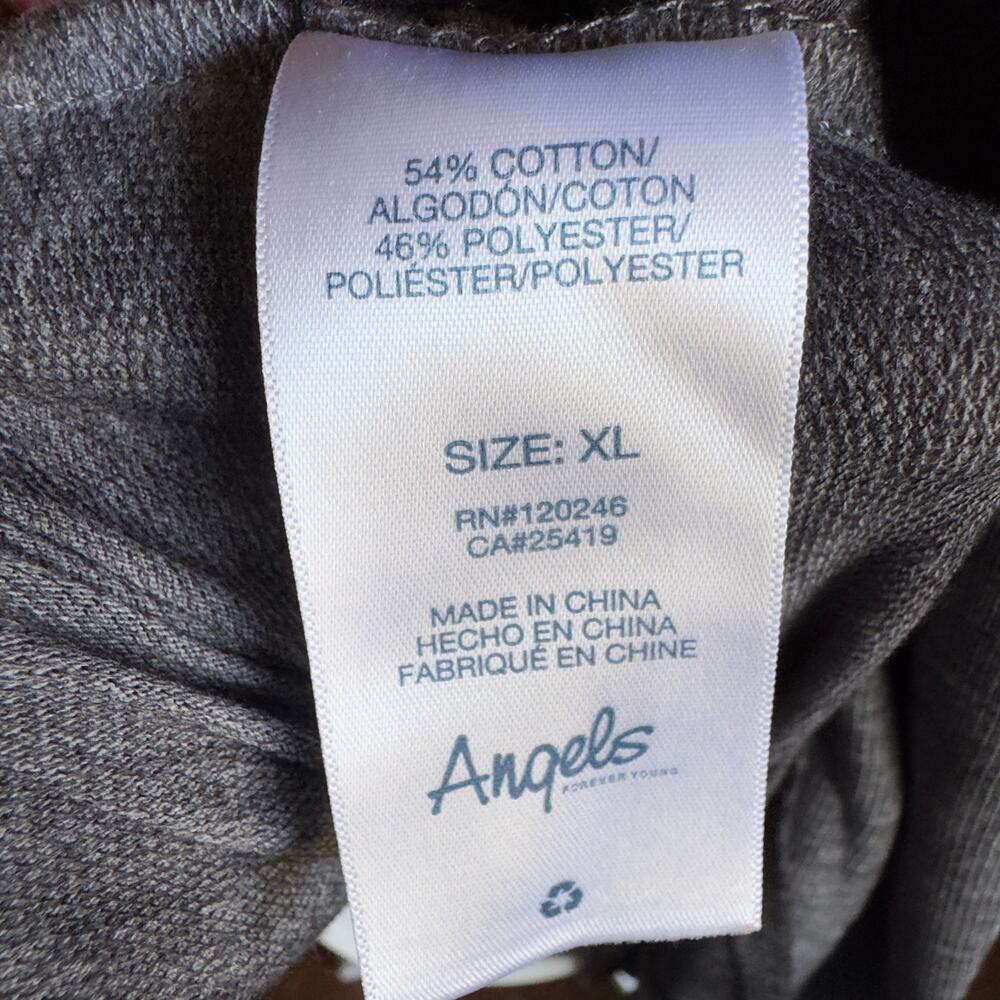 Angels Fleurs Et Plants Gray Long Sleeve Tunic, Top XL Lightweight - Picture 7 of 7